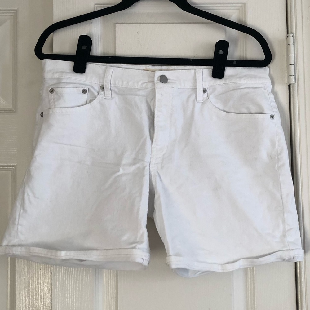 GAP white jean shorts